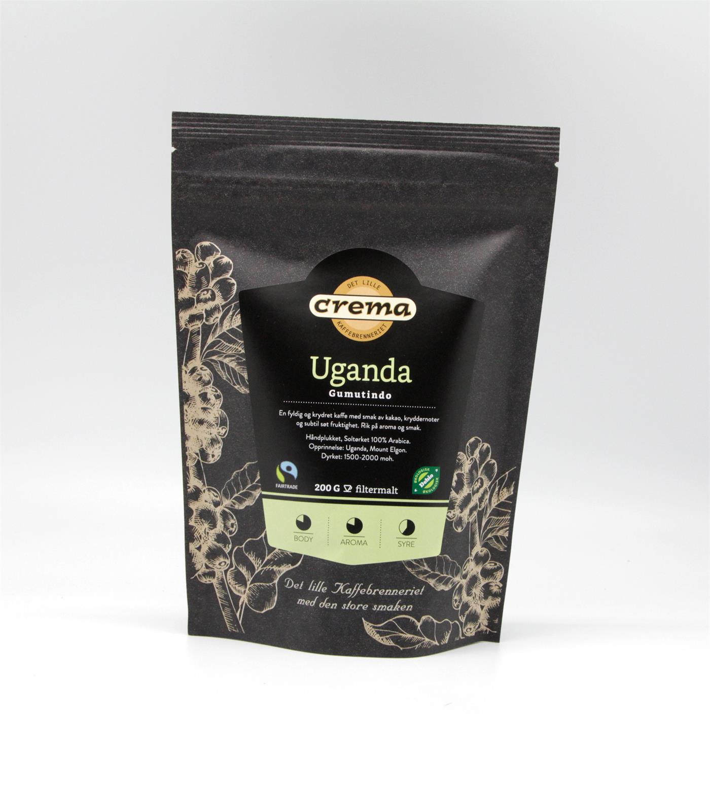 9417725 Crema 3065-P Kaffe Crema Uganda Gumutindo 200 gr. kaffe hele b&#248;nner